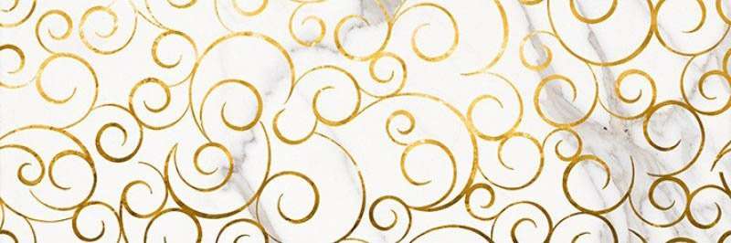Декоративные элементы Lasselsberger Миланезе Дизайн Декор Флорал Каррара 1664-0140, цвет белый, поверхность глянцевая, прямоугольник, 200x600