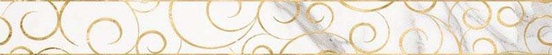 Бордюры Lasselsberger Миланезе Дизайн Бордюр Флорал Каррара 1506-0154, цвет бежевый, поверхность глянцевая, квадрат, 60x600