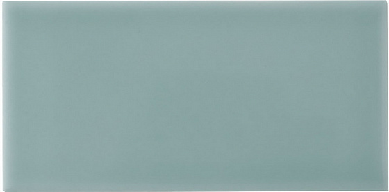 Керамическая плитка Adex ADNE1100 Liso PB Sea Green, цвет зелёный, поверхность глянцевая, кабанчик, 75x150
