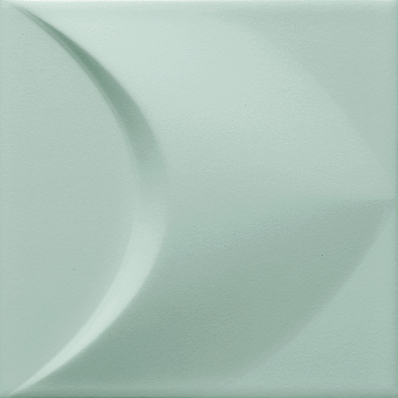 Керамическая плитка Tubadzin W-Colour Mint STR 2, цвет бирюзовый, поверхность рельефная, квадрат, 148x148