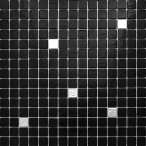 Мозаика Alma Mosaic Смеси 20 Jupiter5 GM(m), цвет чёрно-белый, поверхность глянцевая, квадрат, 327x327