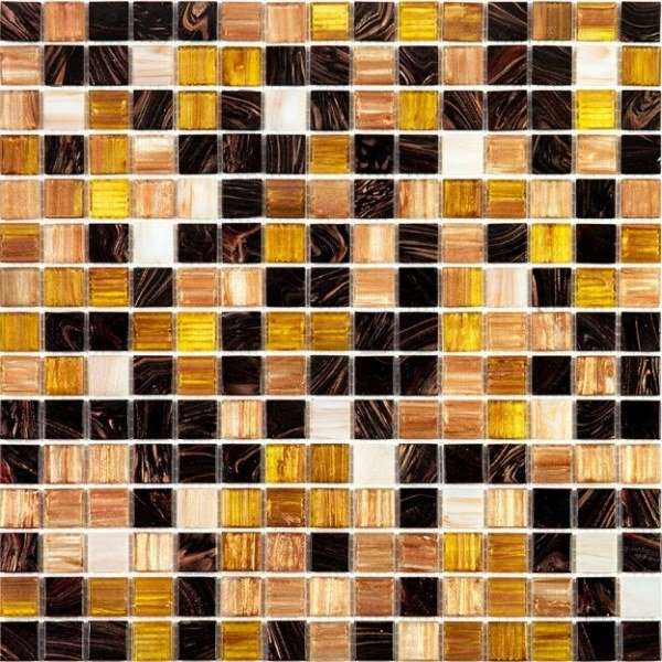 Мозаика Alma Mosaic Смеси 20 Goodday-2(m), цвет коричневый бежевый жёлтый, поверхность глянцевая, квадрат, 327x327