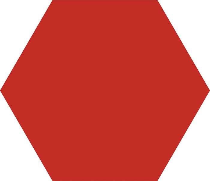 Керамогранит Codicer Basic Hex 25 Red, цвет красный, поверхность матовая, прямоугольник, 250x220