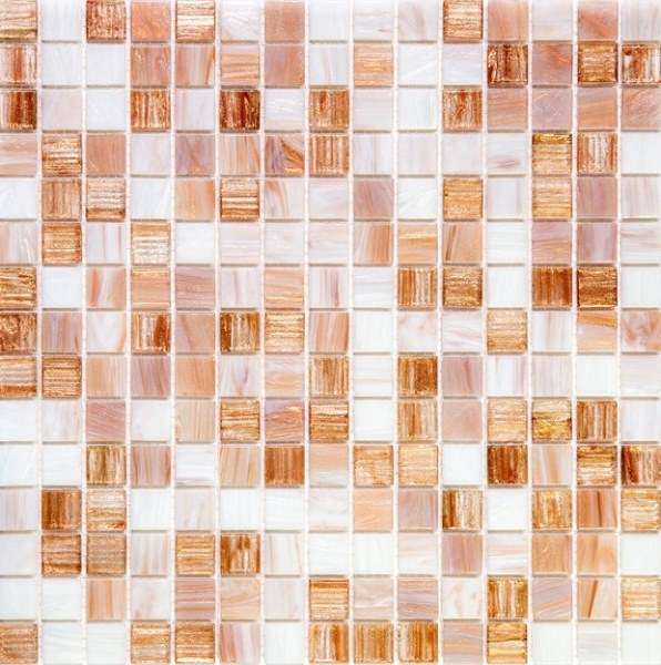 Мозаика Alma Mosaic Смеси 20 Frappe CN/936-2(m), цвет коричневый бежевый, поверхность глянцевая, квадрат, 327x327