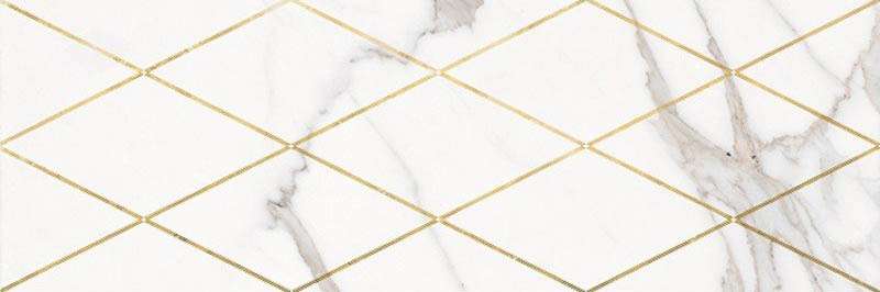 Декоративные элементы Lasselsberger Миланезе Дизайн Декор Римский Каррара 1664-0141, цвет белый, поверхность глянцевая, прямоугольник, 200x600