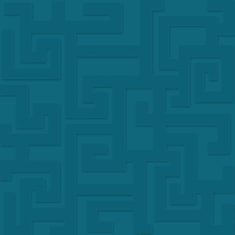 Декоративные элементы Versace Greek 3D Ottanio 261282, цвет бирюзовый, поверхность матовая 3d (объёмная), квадрат, 400x400