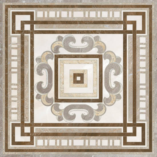 Декоративные элементы Vives Athos-R, цвет бежевый, поверхность глянцевая, квадрат, 593x593