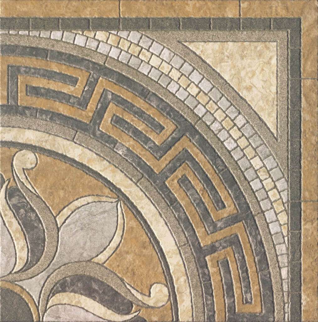 Декоративные элементы Realonda Dec. Nantes Marron, цвет коричневый, поверхность матовая, квадрат, 442x442
