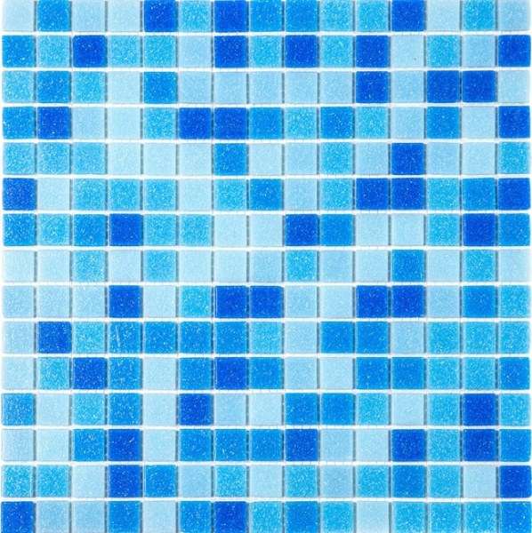 Мозаика Alma Mosaic Смеси 20 Atlantic (CN/118), цвет синий голубой, поверхность глянцевая, квадрат, 327x327