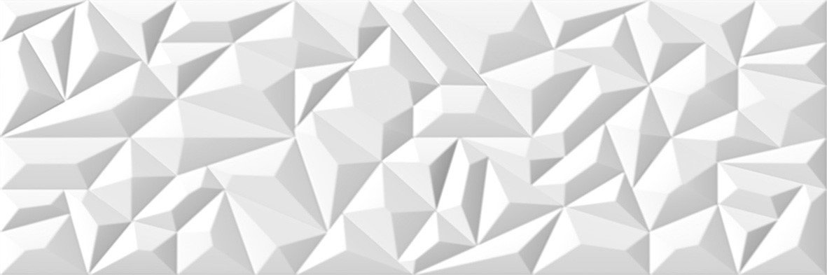 Керамическая плитка Venis Prisma White, цвет белый, поверхность глянцевая, прямоугольник, 333x1000