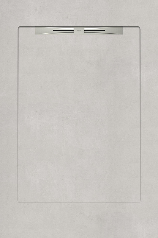 Спецэлементы Aquanit Beton White Slope Line, цвет серый, поверхность матовая, прямоугольник, 900x1350