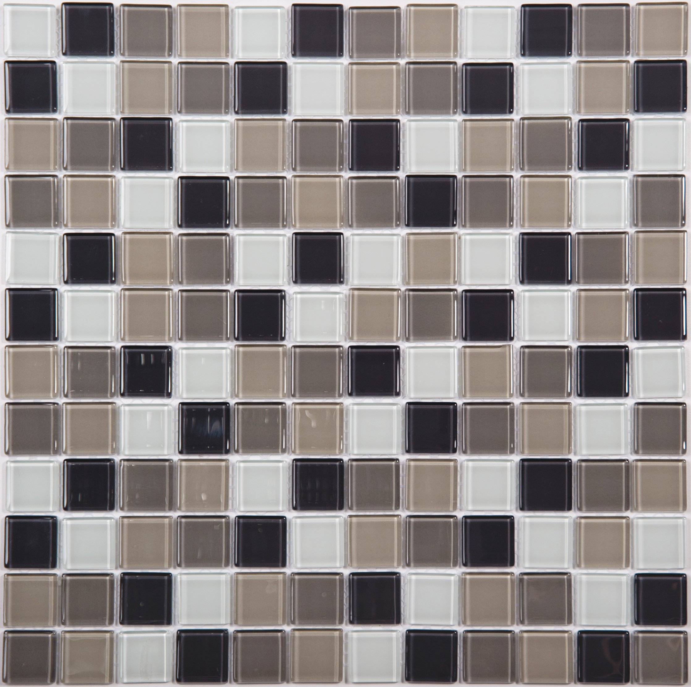 Мозаика NS Mosaic 823-059, цвет белый коричневый, поверхность глянцевая, квадрат, 300x300