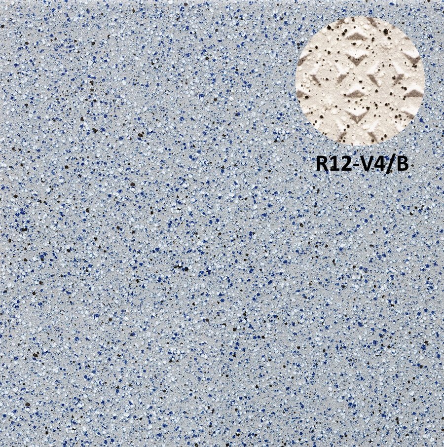 Керамогранит Stroeher Secuton R12-V4/B TS 40 blau 8802, цвет голубой, поверхность структурированная, квадрат, 196x196