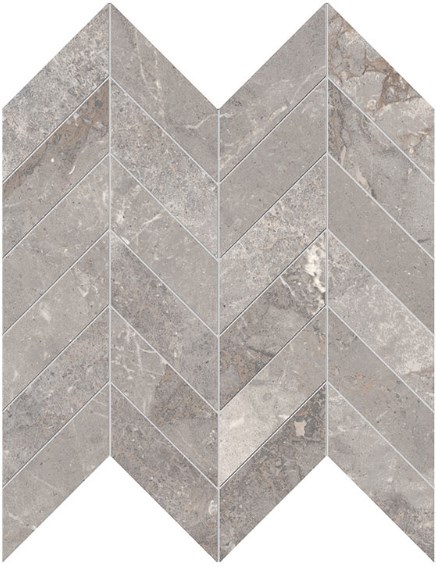 Мозаика Edimax Golden Age Mosaico Schevron Grey, цвет серый, поверхность матовая, квадрат, 300x310