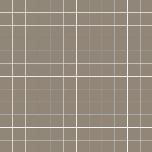 Мозаика Ce.Si Matt Tortora Su Rete 2,5x2,5, цвет серый, поверхность матовая, квадрат, 300x300