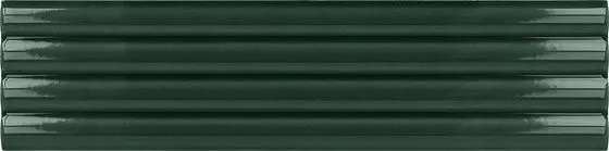 Керамическая плитка Equipe Costa Nova Laurel Green Onda Glossy 28485, цвет зелёный, поверхность глянцевая 3d (объёмная), прямоугольник, 50x200
