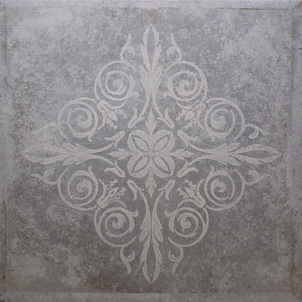 Декоративные элементы Еврокерамика Леонардо 1 LN 0108, цвет серый, поверхность матовая, квадрат, 330x330