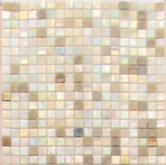 Мозаика Alma Mosaic Растяжки 15 DE-71(m) MIX 1 (первый микс), цвет белый бежевый, поверхность глянцевая, квадрат, 295x295