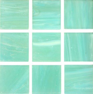 Мозаика Irida Aquarelle 20.AQ17(1), цвет бирюзовый, поверхность глянцевая, квадрат, 327x327