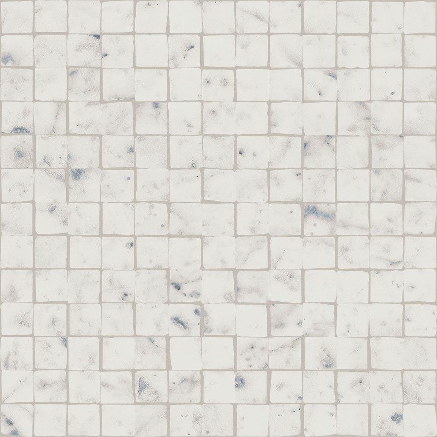 Мозаика Italon Charme Extra Carrara Mosaico Split 620110000071, цвет белый, поверхность патинированная, квадрат, 300x300
