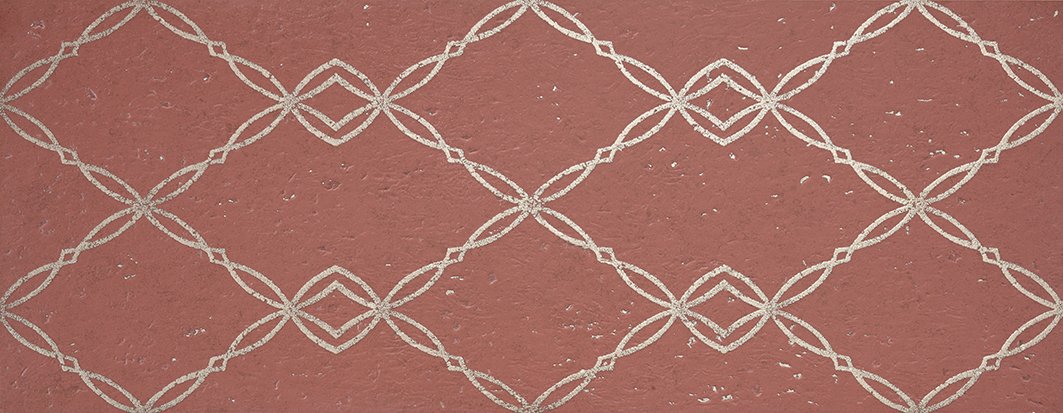 Керамическая плитка La Platera Goldstone Burgundy Chain, цвет бордовый, поверхность матовая, прямоугольник, 350x900
