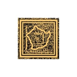 Вставки Versace Eterno Toz. Medusa Oro Carbon 263170, цвет чёрный золотой, поверхность натуральная, квадрат, 67x67