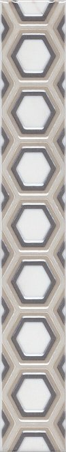 Бордюры Kerama Marazzi Бордюр Гран Пале AD\A403\6343, цвет серый, поверхность глянцевая, прямоугольник, 60x400
