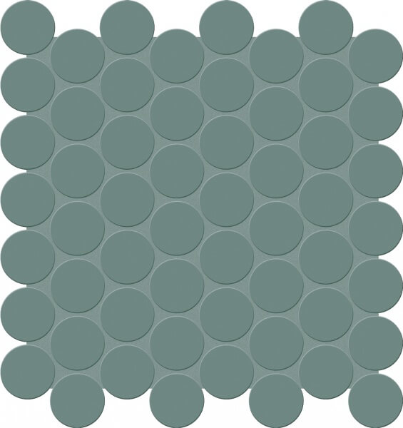 Мозаика Marca Corona E985 Bold Sage Tessere Round, цвет зелёный, поверхность матовая, квадрат, 298x298