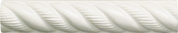 Бордюры Horus Art Broadway Torciglione Latte TRC250, цвет белый, поверхность глянцевая, прямоугольник, 30x150