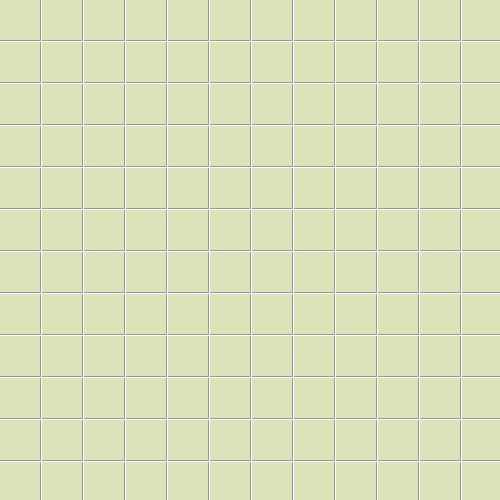 Мозаика Ce.Si Matt Fieno Su Rete 2,5x2,5, цвет зелёный, поверхность матовая, квадрат, 300x300