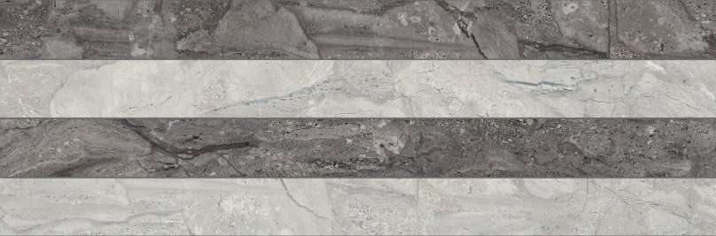 Керамическая плитка Baldocer Decor Lamia Dreire Carbone, цвет серый, поверхность глянцевая, прямоугольник, 280x850