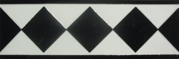 Бордюры Infinity Elegance Geometric Listello, цвет чёрно-белый, поверхность глянцевая, прямоугольник, 100x300