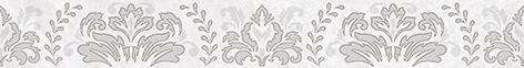 Бордюры Laparet Afina damask бордюр серый 56-03-06-456, цвет серый, поверхность глянцевая, прямоугольник, 50x400