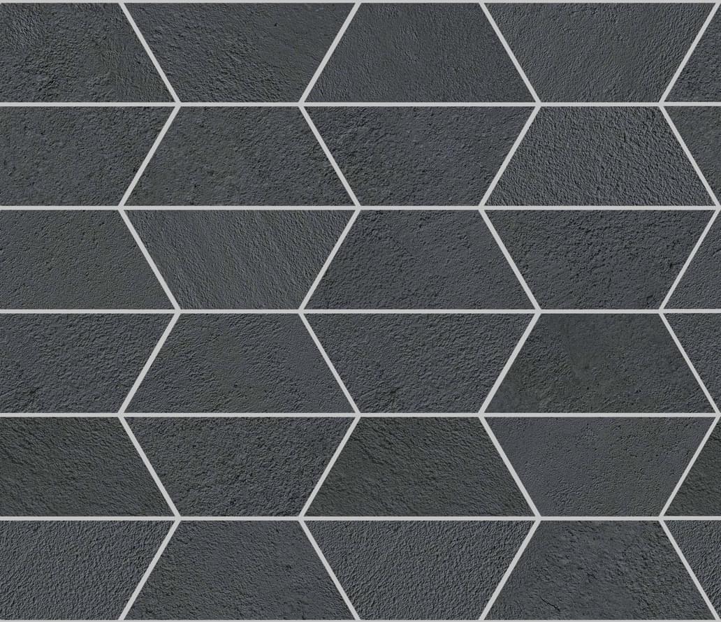 Мозаика ABK Crossroad Chalk Mos. Gem Coal PF60000582, цвет чёрный, поверхность матовая, , 300x340