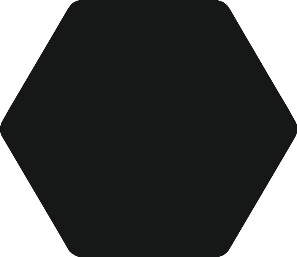 Керамогранит Bestile Toscana Negro, цвет чёрный, поверхность матовая, шестиугольник, 258x290
