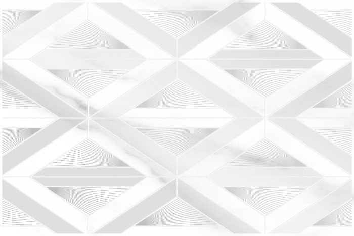 Декоративные элементы Unitile (Шахтинская плитка) Сапфир Светлая Декор 010300000217, цвет белый серый, поверхность глянцевая, прямоугольник, 250x400