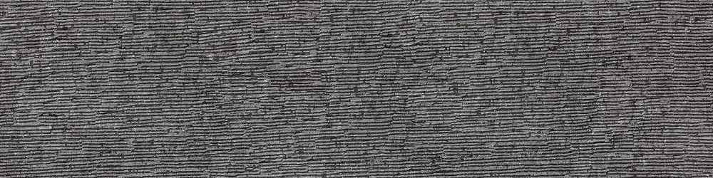Керамогранит Ergon Stone Talk Rullata Dark Naturale ED4U, цвет чёрный, поверхность структурированная, прямоугольник, 300x1200