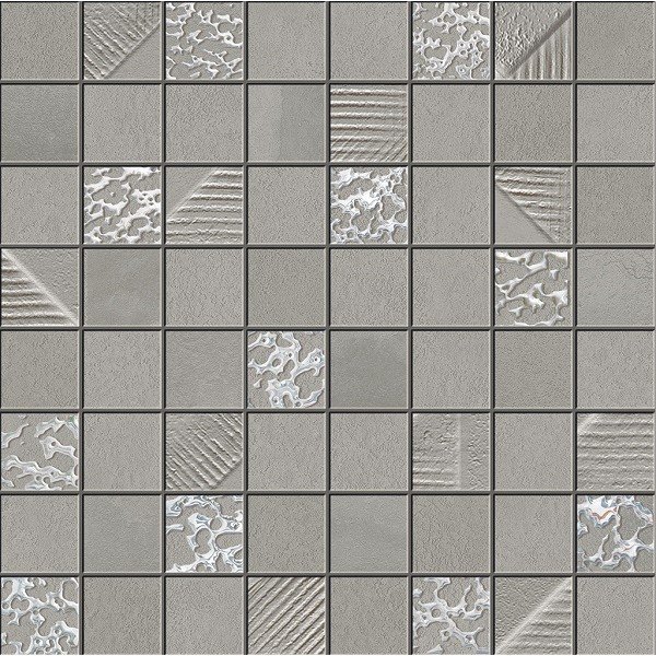Мозаика Ibero Mos. Cromat-One Grey 78798309, цвет серый, поверхность полированная, квадрат, 300x300