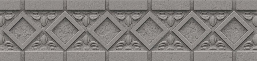 Бордюры Terracotta Бордюр Sparta Quadro, цвет серый, поверхность матовая, прямоугольник, 60x250