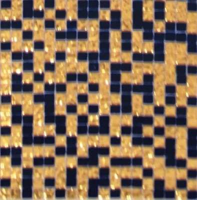 Мозаика Alma Mosaic Растяжки 15 DE-31(m) MIX 9 (первый микс), цвет синий золотой, поверхность глянцевая, квадрат, 295x295