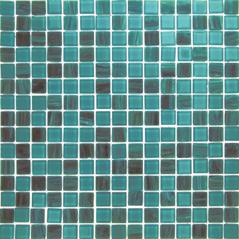 Мозаика Alma Mosaic Смеси 20 Palau(m), цвет бирюзовый золотой, поверхность глянцевая, квадрат, 327x327