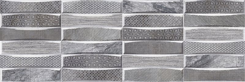 Декоративные элементы Emigres Teide XL Gris, цвет серый, поверхность глянцевая, прямоугольник, 250x750