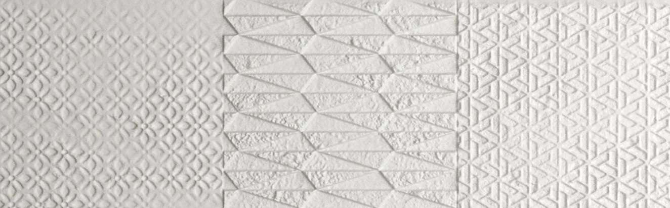 Декоративные элементы Pamesa Lowry Blanco Rlv Matt, цвет белый, поверхность матовая рельефная, прямоугольник, 200x600