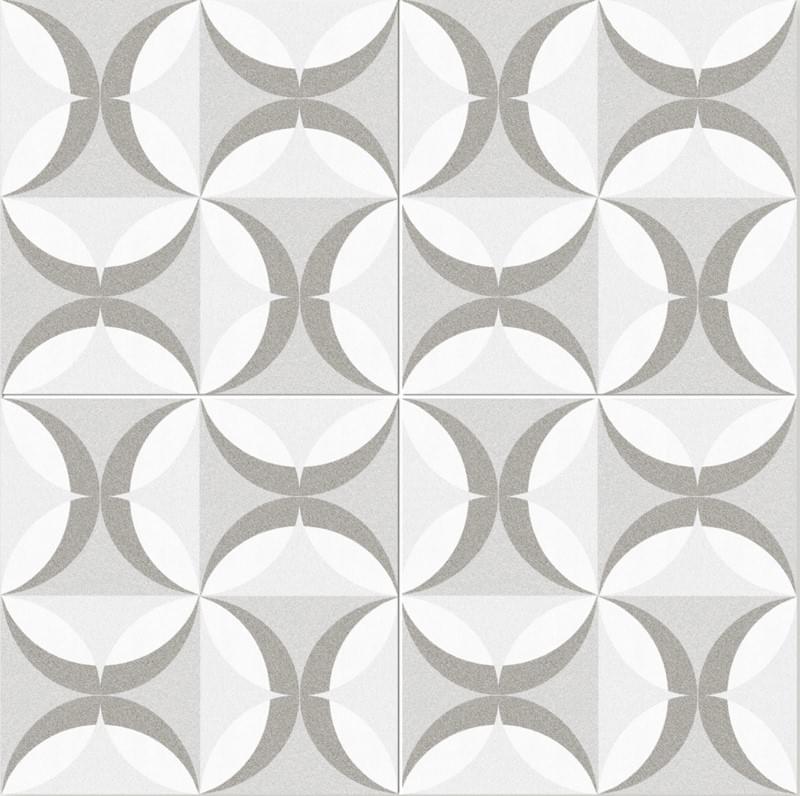 Керамическая плитка Dual Gres Cut Narbonne Silver, цвет белый серый, поверхность матовая, квадрат, 450x450