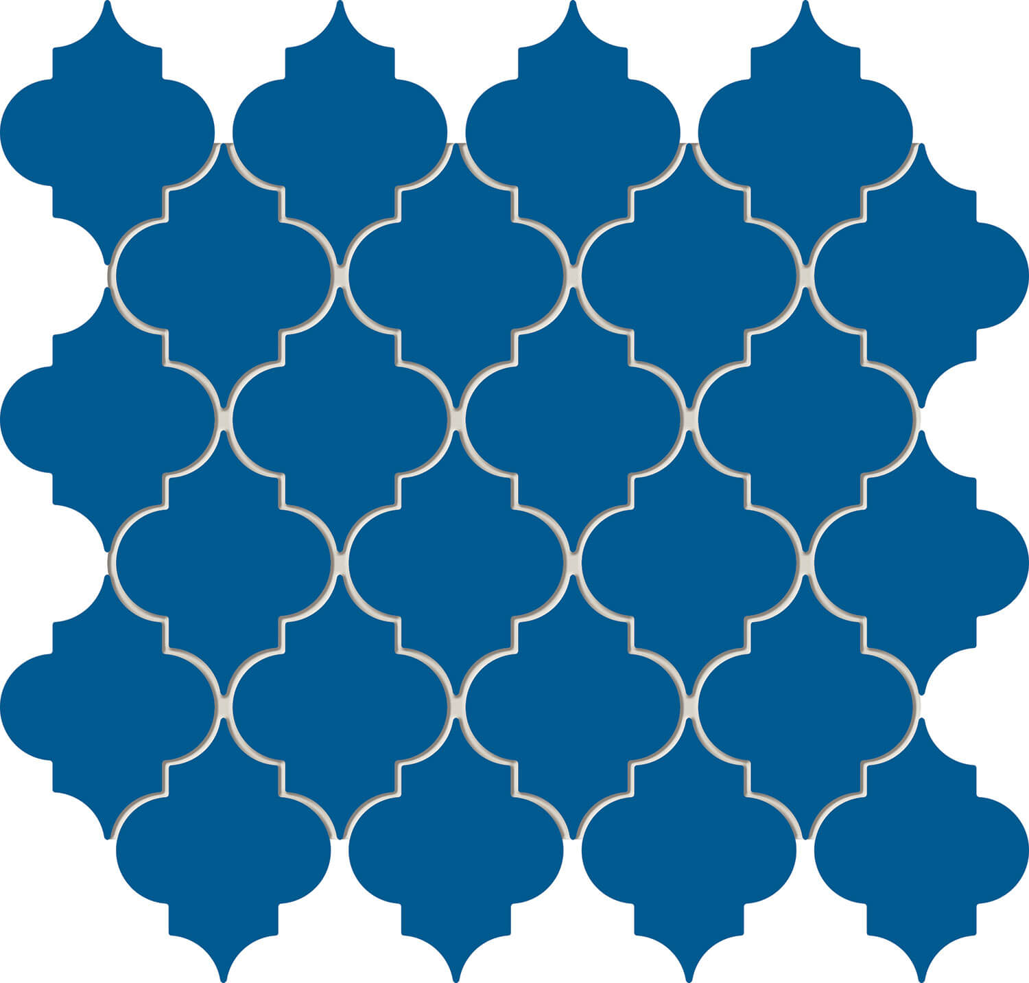 Мозаика Tubadzin Entina Blue, цвет голубой, поверхность матовая, арабеска, 246x264