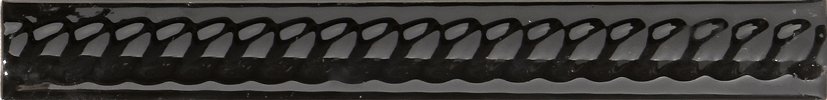 Бордюры Aparici Cool Black Mold, цвет чёрный, поверхность глянцевая, прямоугольник, 25x200
