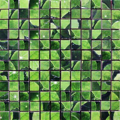 Мозаика Infinity Lotus Mosaico Verde, цвет зелёный, поверхность глянцевая, квадрат, 300x300