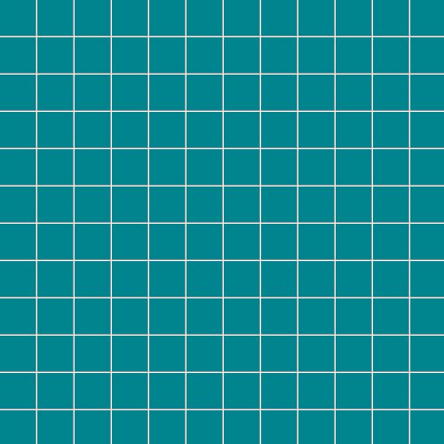 Мозаика Ce.Si Matt Salvia Su Rete 2,5x2,5, цвет бирюзовый, поверхность матовая, квадрат, 300x300