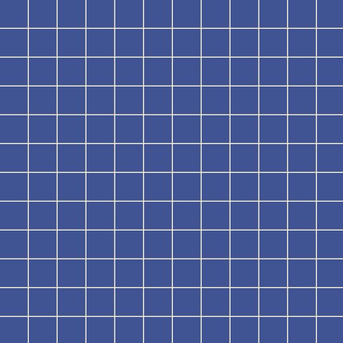 Мозаика Ce.Si Matt Avio Su Rete 2,5x2,5, цвет синий, поверхность матовая, квадрат, 300x300
