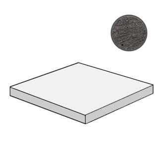 Ступени Emilceramica (Acif) On Square Angolare Lavagna E8LG, цвет серый, поверхность матовая, прямоугольник с капиносом, 330x330